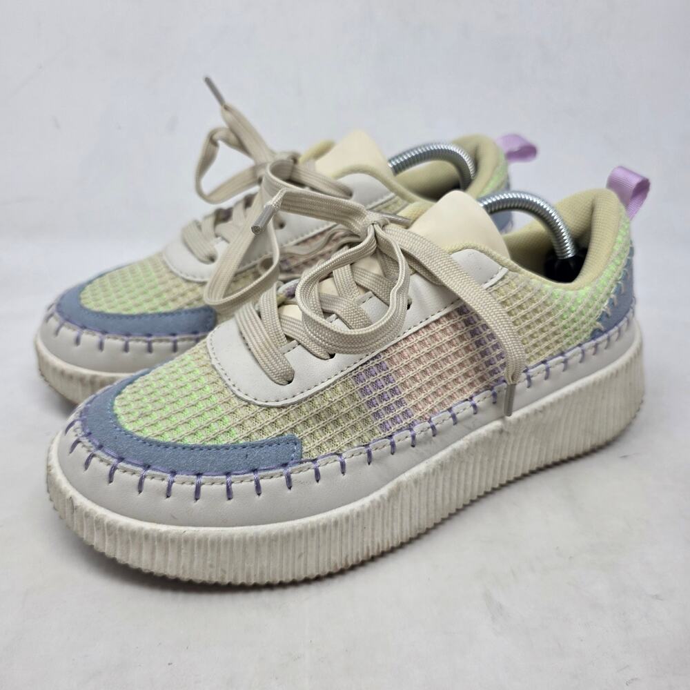 Nicole Miller New York Brita Woven Pastel Platform Sneakers Women’s Size 8